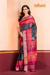 PURE PRINTED TUSSAR SILK BLACK