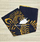Mul Cotton Digital Print Saree – Black with Yellow