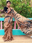 Mul Cotton Digital Print Saree – Peach