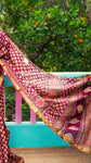 Maheshwari Zari Cotton Saree - Brown