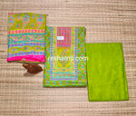 Cotton salwar with Colour Green & Pink