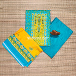 Cotton salwar with Colour Blue & Yellow
