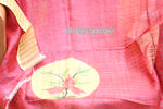 Tussar Checks Hand Painted Silk Saree in Yellow Colour - Handwoven