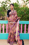 Maheshwari Zari Cotton Saree - Purple
