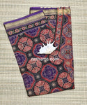 Maheshwari Zari Cotton Saree - Purple