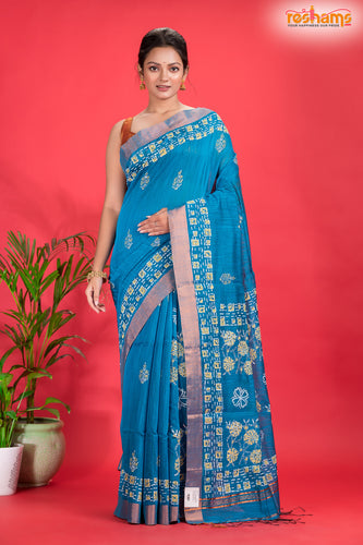 LINEN Handpaint Deep Sky Blue