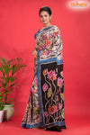 Murshidabad Mulberry Silk White Hand Paint