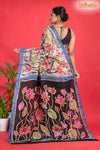 Murshidabad Mulberry Silk White Hand Paint