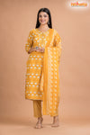 GOLDEN YELLOW COTTON KURTI