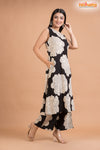 BLACK BIG FLORAL COORD SET