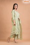 PISTA GREEN COTTON KURTI