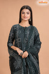 DEEP GREEN COTTON KURTI