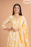LIGHT YELLOW COTTON KURTI
