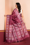 Pure Tussar Silk Jamdani Brown