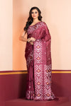 Pure Tussar Silk Jamdani Brown