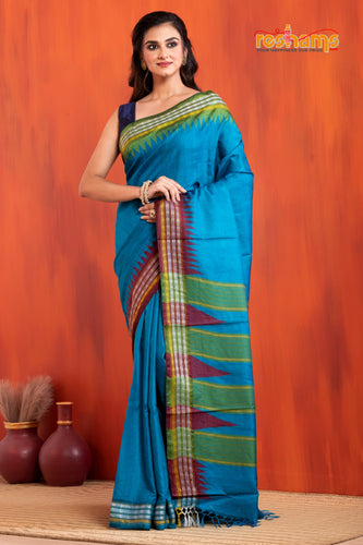 Vidarbha Pure Tussar Blue