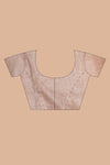 Pure Tussar Silk Jamdani Biscuit Brown