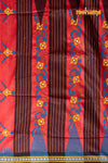 Vidarbha Pure Tussar Red With Gujrathi Stitch