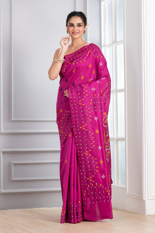Hand Embroidery Stitch Rani Pink