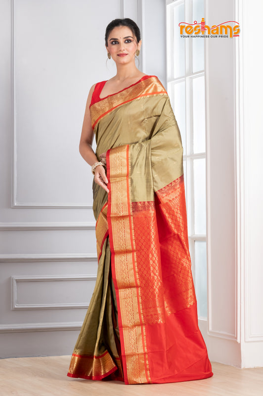 Kanjivaram Pure Silk Green