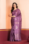 Pure Tussar Silk Jamdani Purple