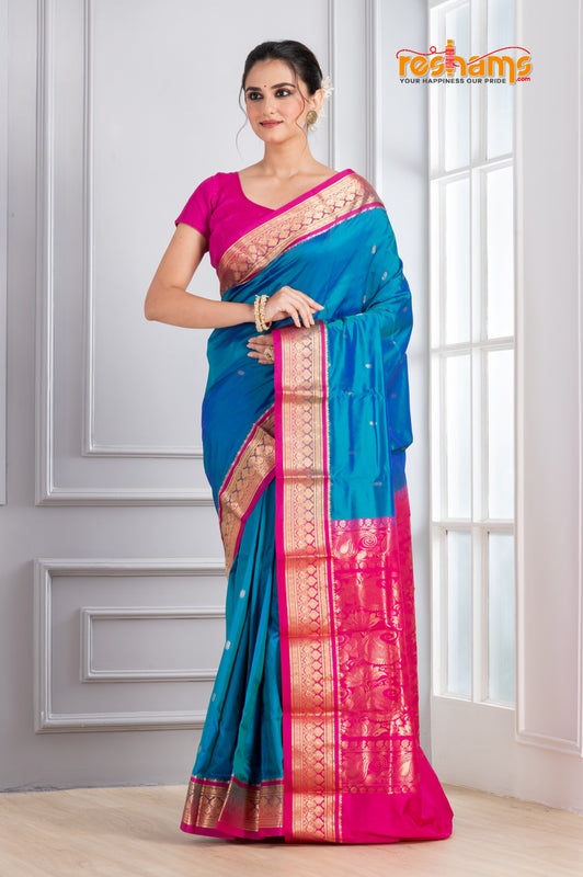 Kanjivaram Pure Silk Sky Blue