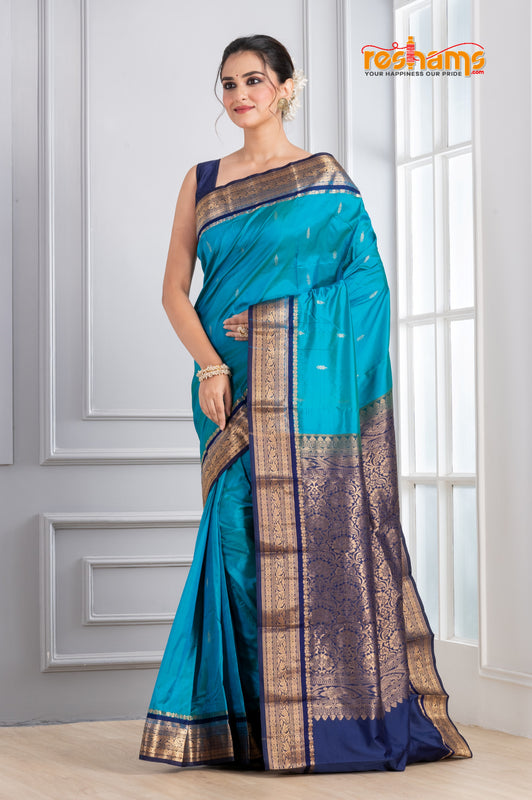 Kanjivaram Pure Silk Sky Blue