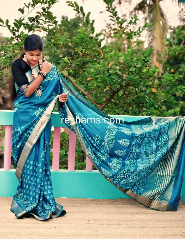 Liva Silk Saree – Blue
