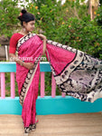 Chanderi Silk-Cotton Saree in Kalamkari Prints  – Red