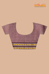 Vidarbha Pure Tussar White Purple Kalamkari