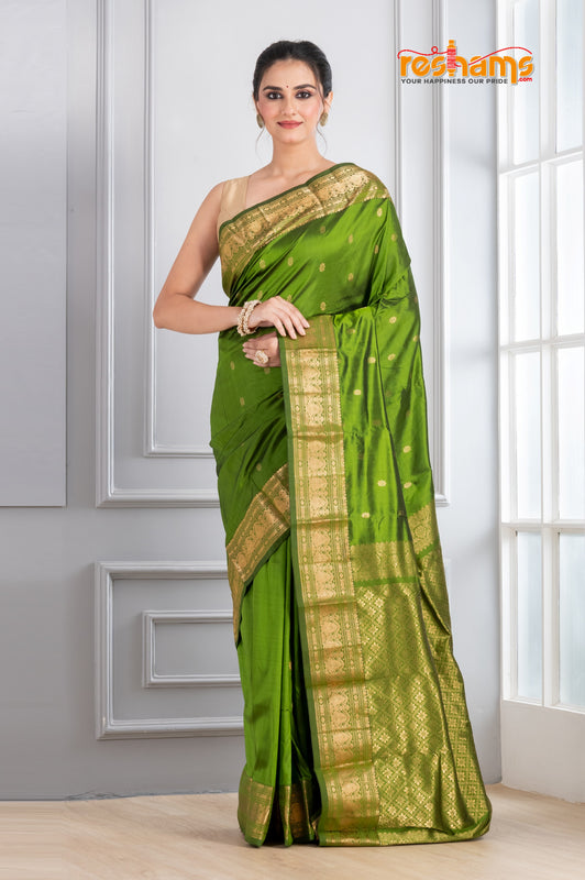 Kanjivaram Pure Silk Green