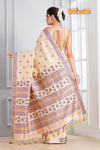 Assam Silk White Blue