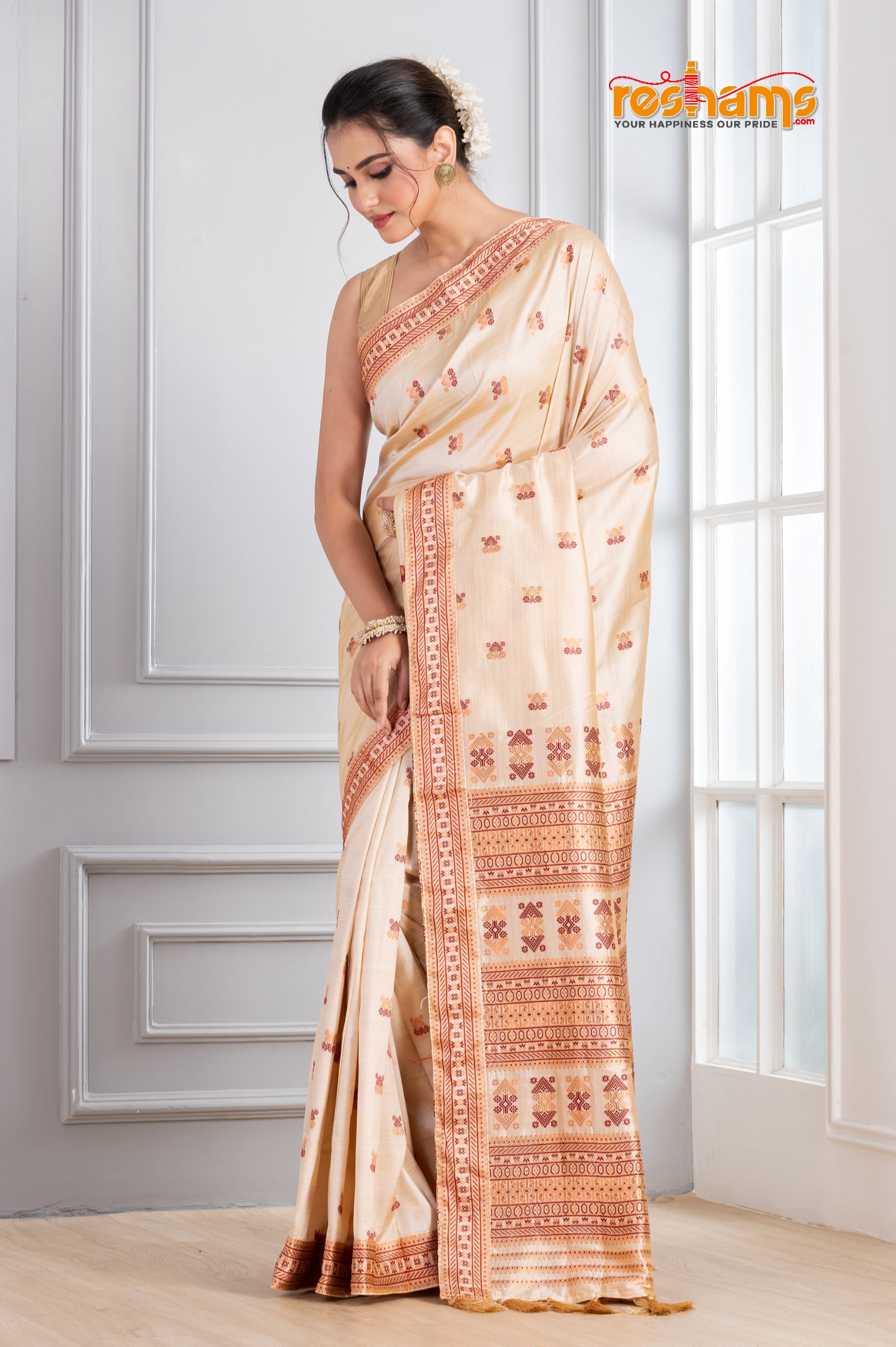 Assam Silk White Gold