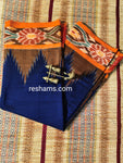 Pure Pochampally Cotton Saree -  Colour Blue
