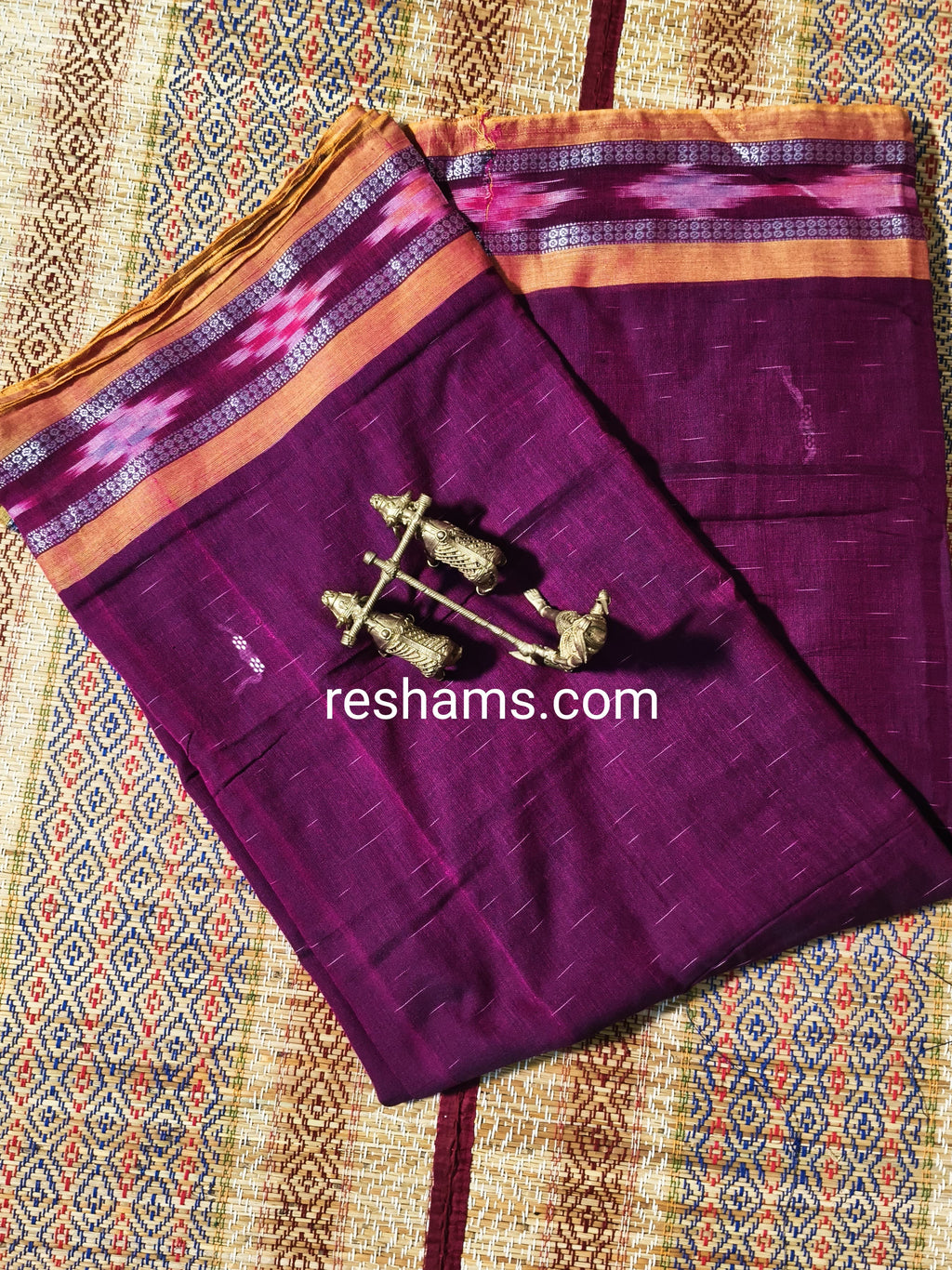 Pure Sambalpuri Cotton Saree -  Colour Pink