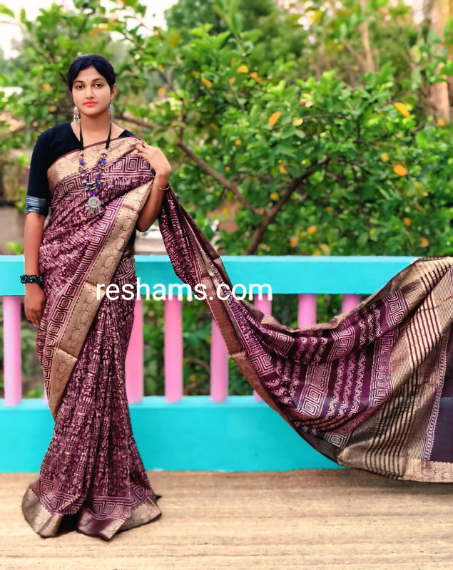 Liva Silk Saree – Maroon