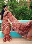 Maheshwari Zari Cotton Saree - Mixed Colour