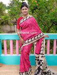 Chanderi Silk-Cotton Saree in Kalamkari Prints  – Red