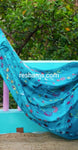 Hand Embroidered Kantha Stitch Light Blue Saree – Woven in Bangalore Silk