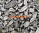 Chanderi Silk-Cotton Saree in Kalamkari Prints  – Blue