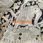 Chanderi Silk-Cotton Saree in Kalamkari Prints  – Purple
