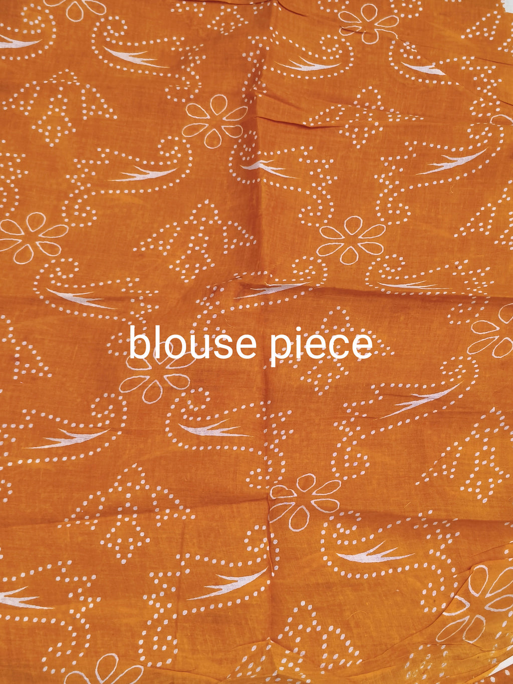 Mul Cotton with PomPom Lace – Orange