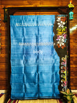 Pure Murshidabad Silk Saree – Hand Batik in Pink Blue Flower Pattern