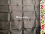Pure Murshidabad Silk Saree – Hand Batik in Pink Green Flower Pattern