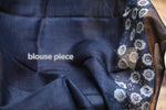Tussar Mom Batik Silk Saree in Dark Brownish Colour - Handwoven
