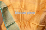 Tussar Mom Batik Silk Saree in Brownish  Colour - Handwoven