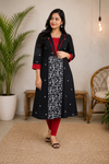 BLACK RED BOTIQUE COTTON KURTI