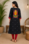 BLACK RED BOTIQUE COTTON KURTI